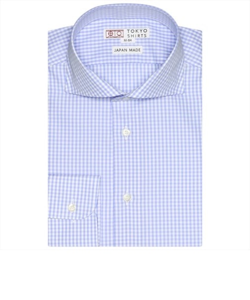 【国産しゃれシャツ】 プレミアム ホリゾンタルワイド 形態安定 綿100% 長袖ワイシャツ