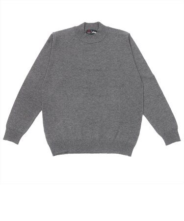 ニット モックネックセーター グレー系 メンズ
