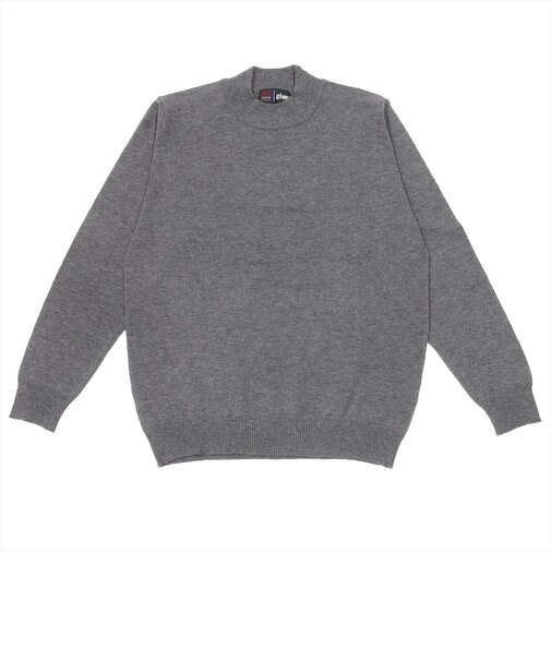 ニット モックネックセーター グレー系 メンズ
