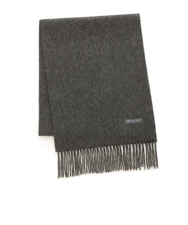 ウールカシミヤマフラー チャコール系 メンズ レディース