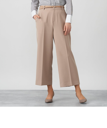 ワイドパンツ ベージュ系 レディース