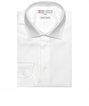 【国産しゃれシャツ】 セミワイド 長袖 形態安定 綿100% バスケット織り