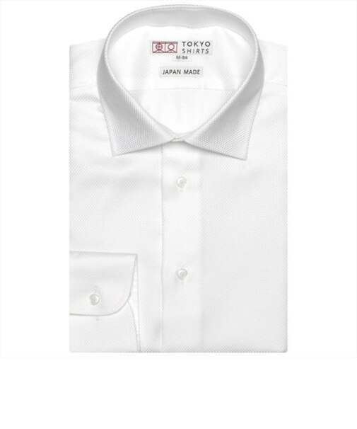 【国産しゃれシャツ】 セミワイド 長袖 形態安定 綿100% バスケット織り