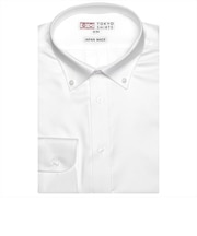 【国産しゃれシャツ】 ショートボタンダウン 長袖 形態安定 綿100% ツイル織り