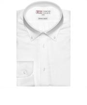 【国産しゃれシャツ】 ボタンダウン 長袖 形態安定 綿100% バスケット織り