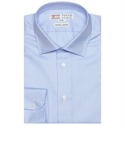 【国産しゃれシャツ】 セミワイド 長袖 形態安定 綿100% バスケット織り