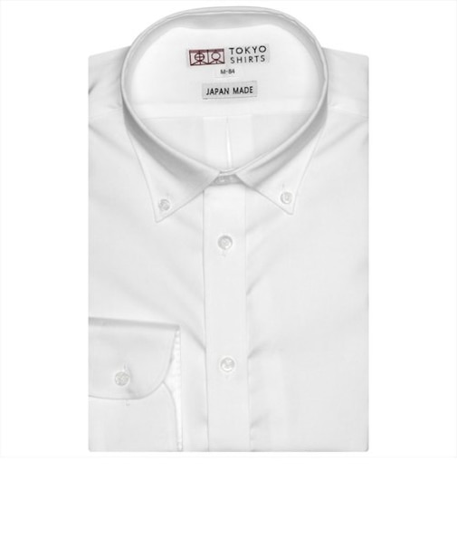 【国産しゃれシャツ】 ボタンダウン 長袖 形態安定 綿100% ピンオックス織り