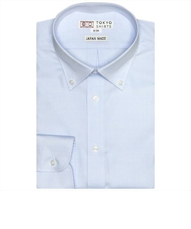 【国産しゃれシャツ】 ボタンダウン 長袖 形態安定 綿100% ピンオックス織り