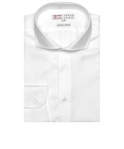 【国産しゃれシャツ】 ホリゾンタル 長袖 形態安定 綿100% バスケット織り