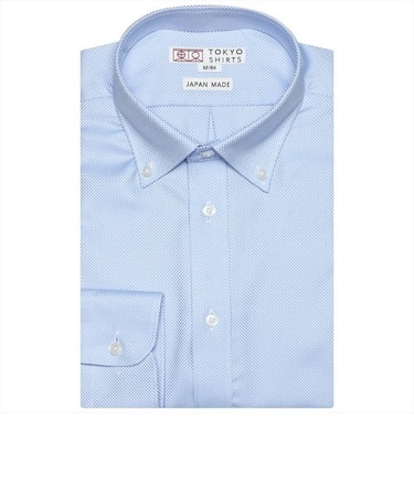 【国産しゃれシャツ】 ボタンダウン 長袖 形態安定 綿100% バスケット織り