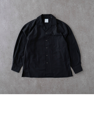 リラックスオープンカラーシャツ＜ブラック＞