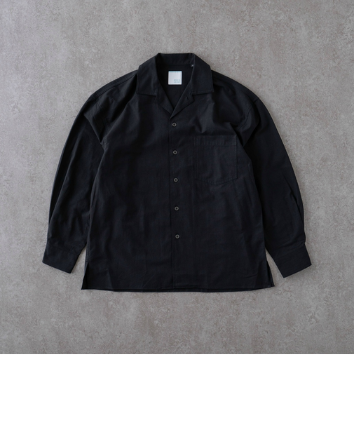 リラックスオープンカラーシャツ＜ブラック＞