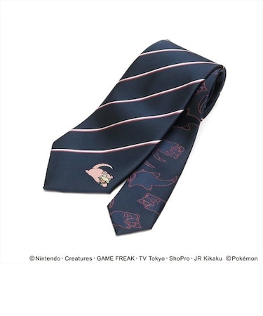 ポケットモンスター ネクタイ 小剣切り替え ネイビー系 ビジネス フォーマル