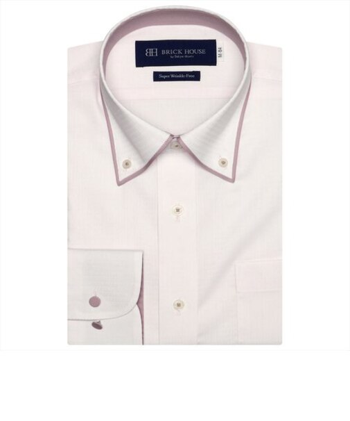 【超形態安定】 ボタンダウンカラー 長袖 形態安定 ワイシャツ