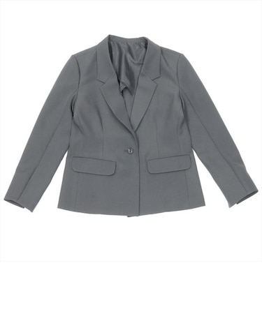 シングルジャケット 長袖 チャコール レディース