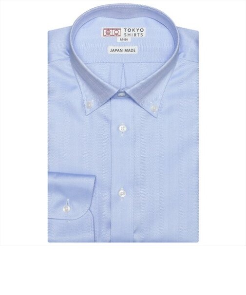 【国産しゃれシャツ】 形態安定 ショートボタンダウン 綿100% 長袖 ワイシャツ