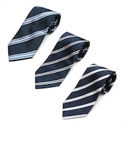 ベーシックネクタイ 3本セット ネイビー ビジネス フォーマル