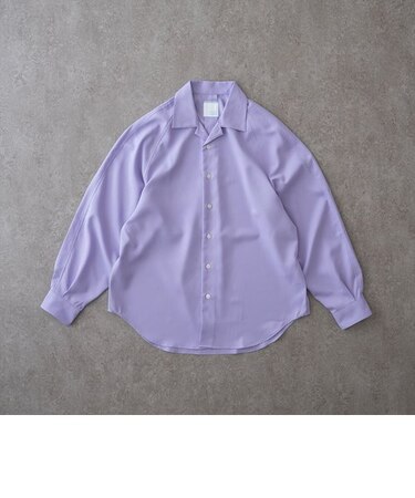 リラックスラグランスリーブシャツ＜パープル＞