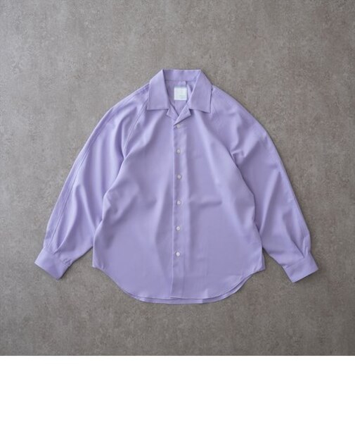 リラックスラグランスリーブシャツ＜パープル＞