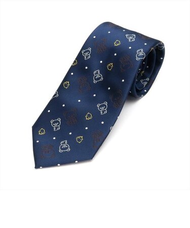 【リラックマ】 ネクタイ ネイビー ビジネス フォーマル