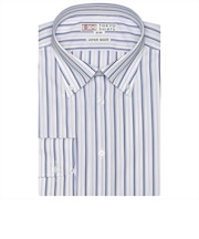 【国産しゃれシャツ】 ボタンダウン 長袖 形態安定 ワイシャツ 綿100%