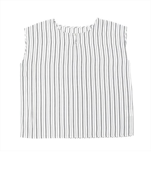 フロントビジューブラウス ノースリーブ ホワイト レディース