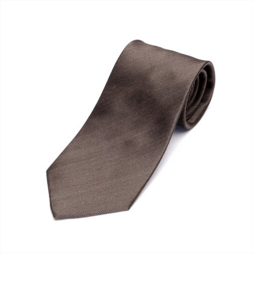ネクタイ 日本製 絹100% ふじやま織 ブラウン ビジネス フォーマル