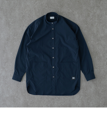 NOTO QUALITY リラックスバンドカラーシャツ＜ネイビー＞