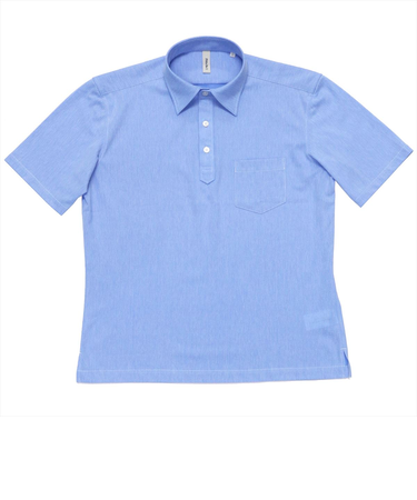 【Pitta Re:)】形態安定 ワイドカラー 半袖 ビズポロ ビジネスポロシャツ