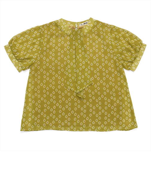 スタンドネックブラウス ダークイエロー レディース