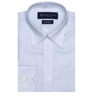 【超形態安定】 ボットーニボタンダウン 綿100% 長袖 ワイシャツ