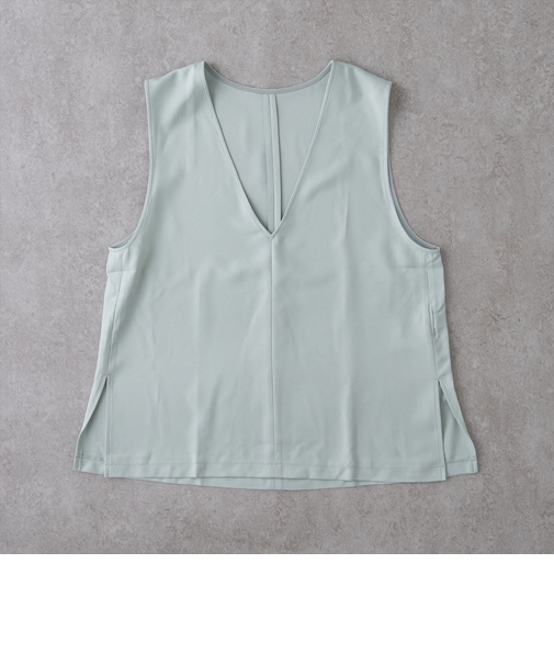 ナチュラルストレッチＶネックベスト＜ミント＞