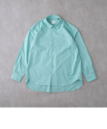 ＆リラックスバックプリーツシャツ＜ターコイズ＞