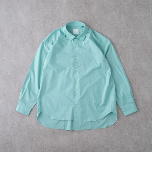 ＆リラックスバックプリーツシャツ＜ターコイズ＞