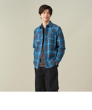 【Pitta Re:)】 カジュアルシャツ ヘビーウェイトネルシャツ 長袖 メンズ