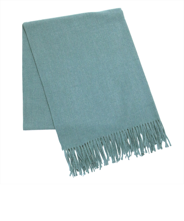 カシミヤタッチストール ブルー レディース