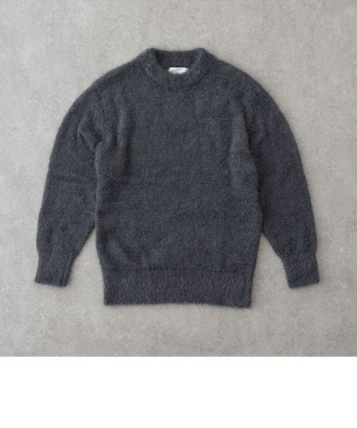 フェザーモールクルーネックニット＜グレー＞