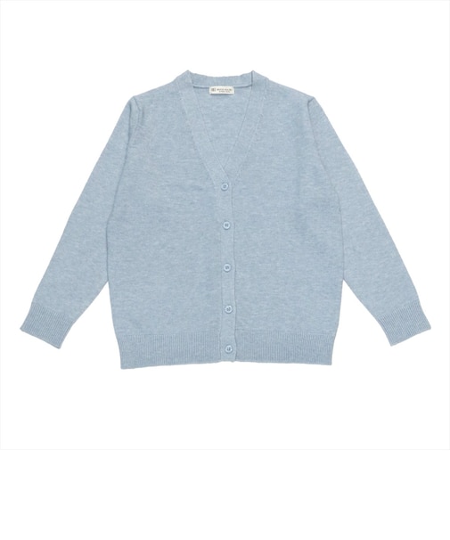 Vネックニットカーディガン サックス レディース