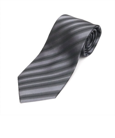 ネクタイ 絹100% チャコール ビジネス フォーマル