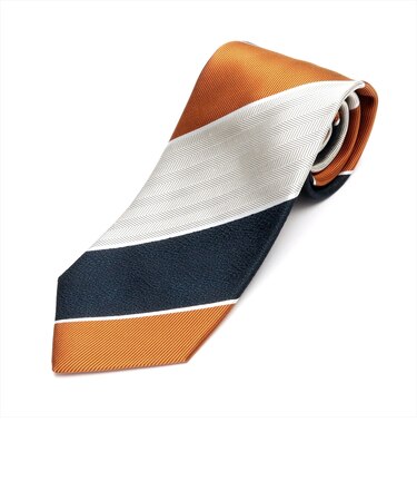 ネクタイ 日本製 絹100% 丹後 オレンジ ビジネス フォーマル