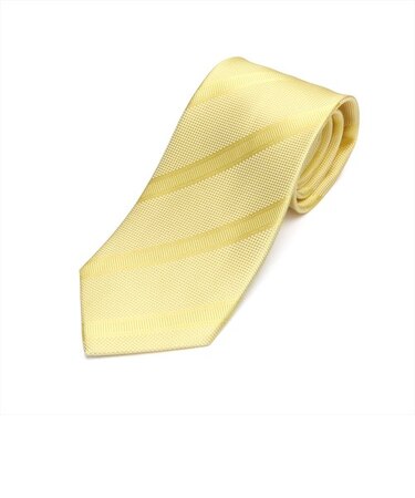ネクタイ 日本製 絹100% ふじやま織 イエロー ビジネス フォーマル