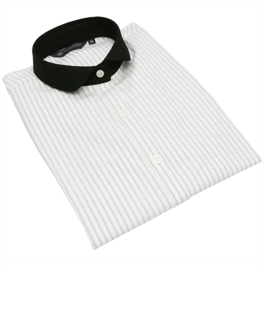 COFREX ラウンドクレリック 長袖 レディースシャツ ブラウス