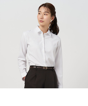 COFREX レギュラー衿 長袖 レディースシャツ ブラウス