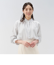 【Pitta Re:)】 キャンディースリーブ 長袖ブラウス