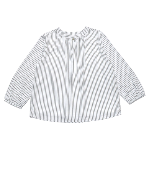 前後2way ネックギャザー 長袖ブラウス