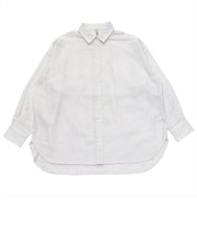 【Pitta Re:)】  Wガーゼ BIGシルエット 長袖カジュアルシャツ