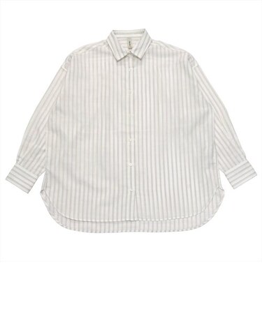 【Pitta Re:)】  Wガーゼ BIGシルエット 長袖カジュアルシャツ