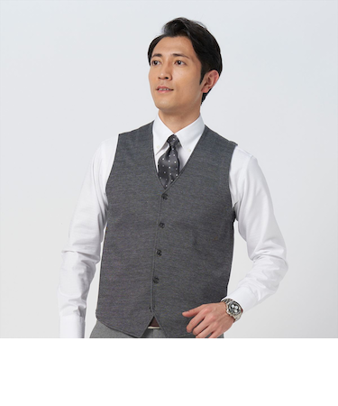 前身カットソー ニットジレ