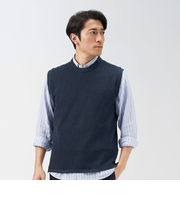 【Pitta Re:)】メッシュクルーネックニットベスト