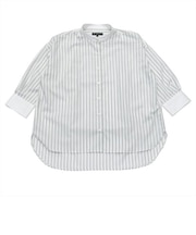 【ECOVERO(TM)】 BIGシルエット スタンド衿 七分袖 カジュアルシャツ